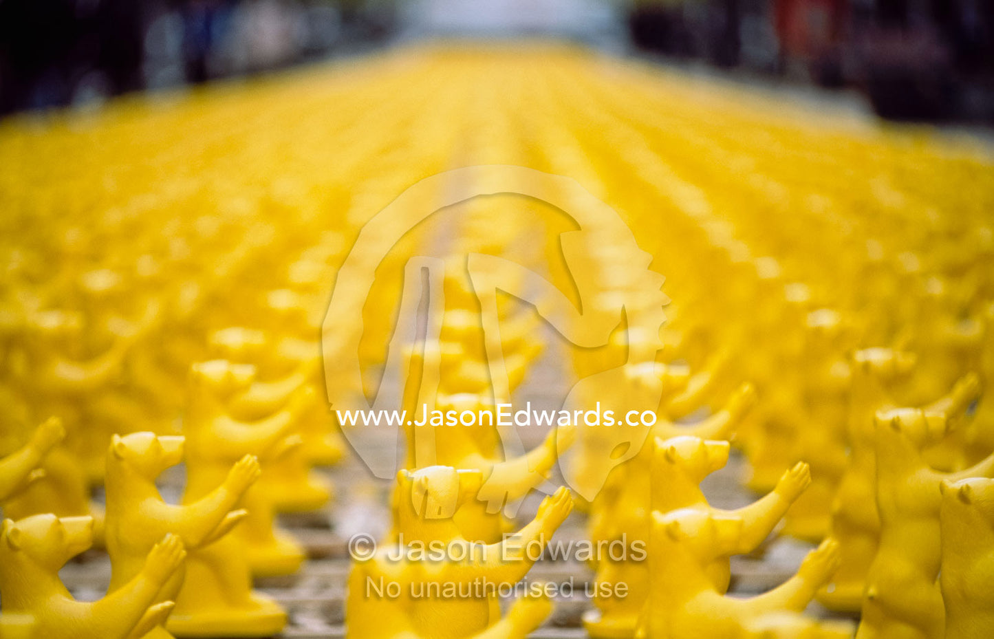 A public art display of plastic 'Berlin Bears.' Unter den Linden, Berlin, Germany.