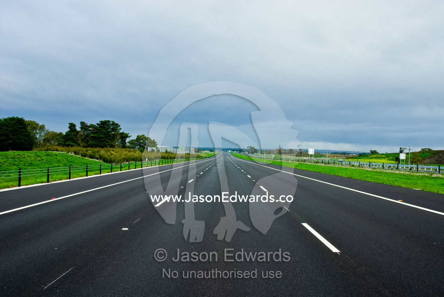 Speeding along a freeway. Eastern and Southeastern Suburbs, Melbourne, Victoria, Australia.