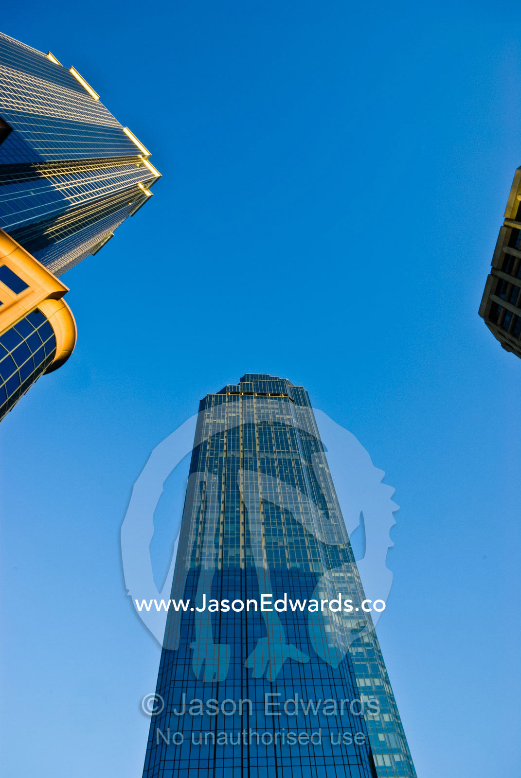 High-rise office towers in the financial district of a western city. Melbourne, Victoria, Australia.