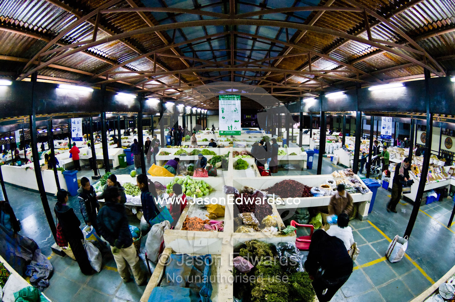 A Himalayan market garden selling fresh fruit and vegetables grown organically. Thimphu, Thimphu District, Bhutan.