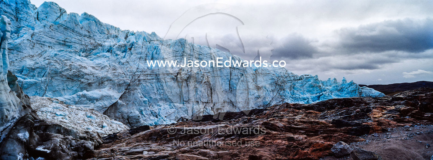Striations carved into the bedrock by ice erosion as a glacier receded. Russell Glacier, Greenland Ice Sheet, Qeqqata Municipality, Kangerlussuaq, Greenland.
