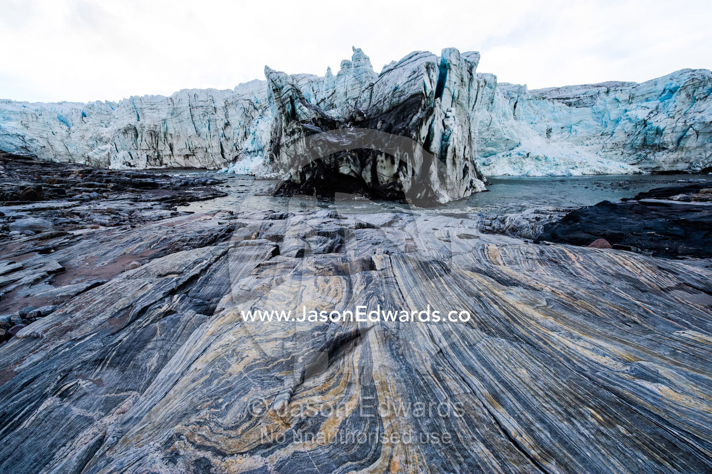 Striations carved into the bedrock by ice erosion as a glacier receded. Russell Glacier, Greenland Ice Sheet, Qeqqata Municipality, Kangerlussuaq, Greenland.