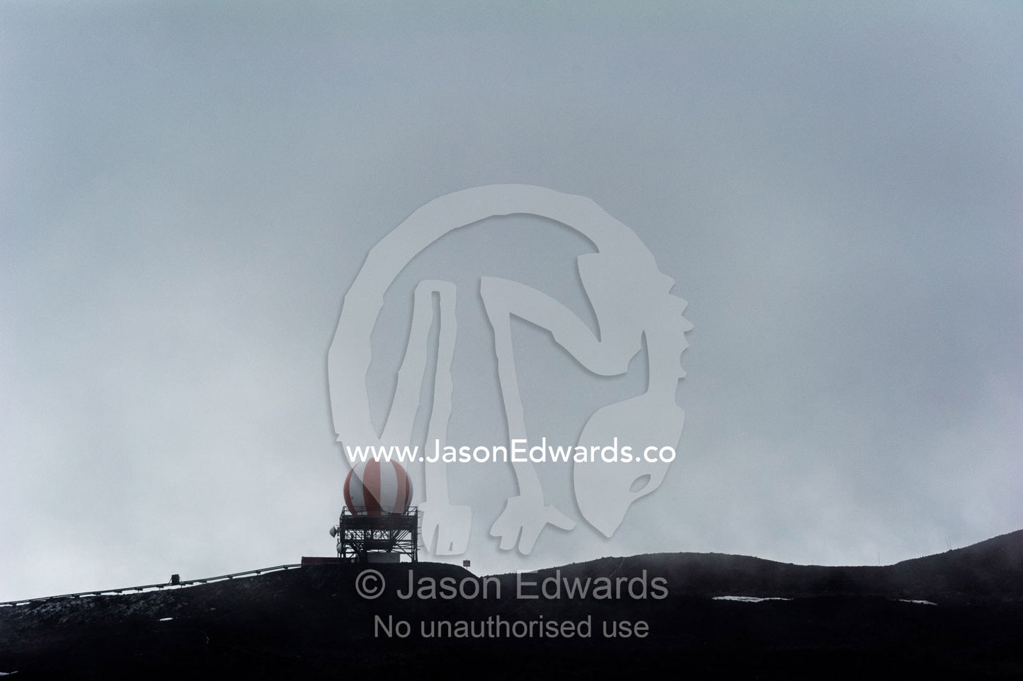 The Transfer Data and Relay Satellite situated on a barren mountain in Antarctica. Arrival Heights, McMurdo Station, Ross Island, Antarctica