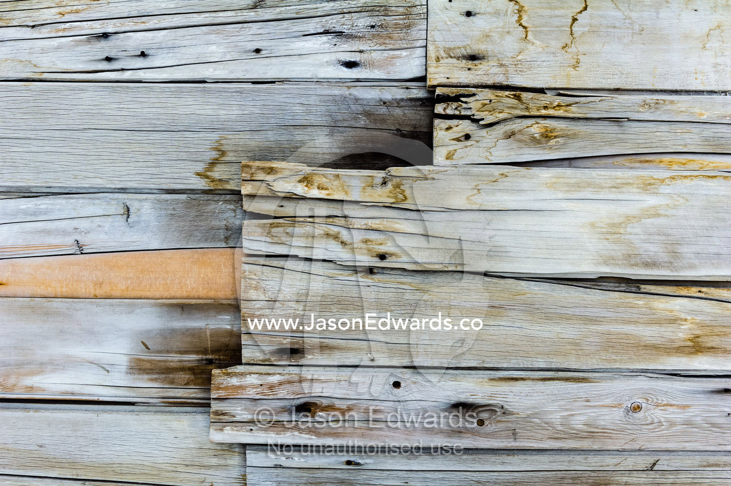 The textured weathered timber wall panels on the Antarctic explorer Robert Falcon Scott's hut. Scott's Hut, Cape Evans, Ross Island, Antarctica.