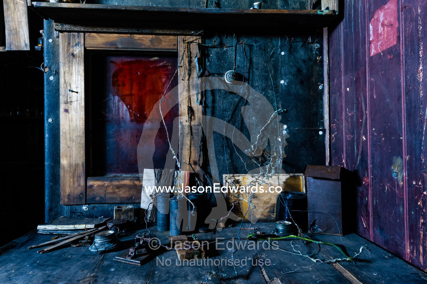 A radio and research station in Antarctic explorer Robert Falcon Scott's hut. Scott's Hut, Cape Evans, Ross Island, Antarctica.