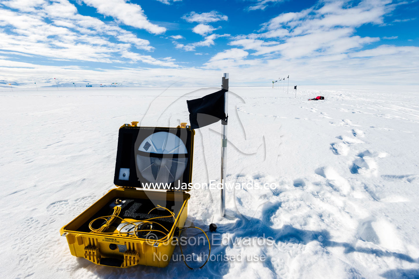 Radar mapping equipment used to measure the ice thickness of the Ross Ice Shelf. Windless Bight, Ross Ice Shelf, Ross Island, Antarctica.