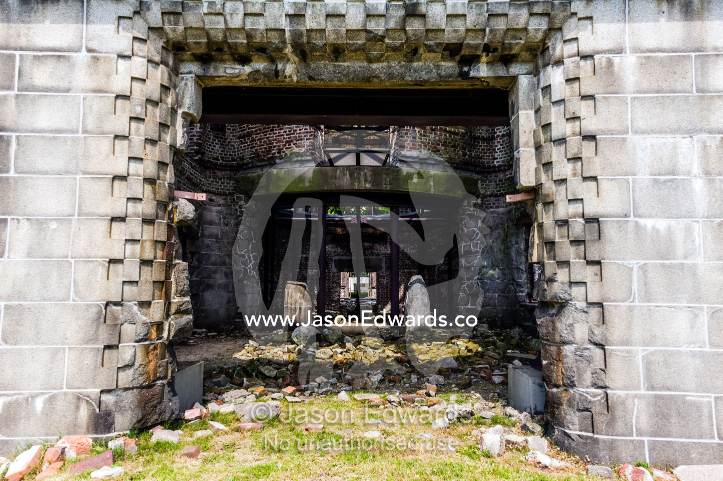 The scorched ruin of the Hiroshima Prefectural Industrial Promotion Hall known as the Atomic Bomb Dome or Genbaku Dōmu. Hiroshima Peace Memorial Park, Hiroshima, Honshu Island, Japan.