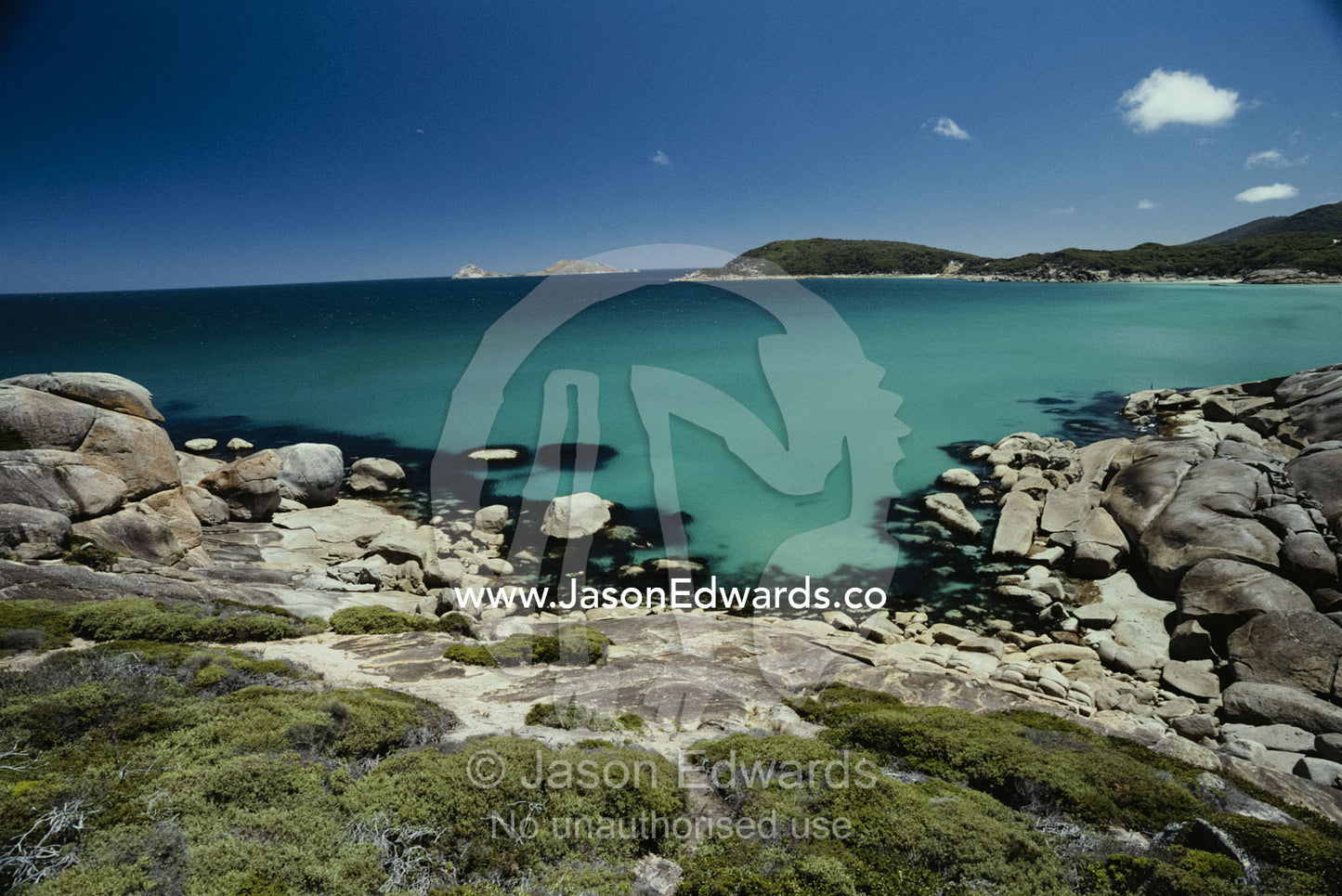 Scenic view of a bay at Wilson's Promontory National Park. Wilsons Promontory National Park, Victoria, Australia.