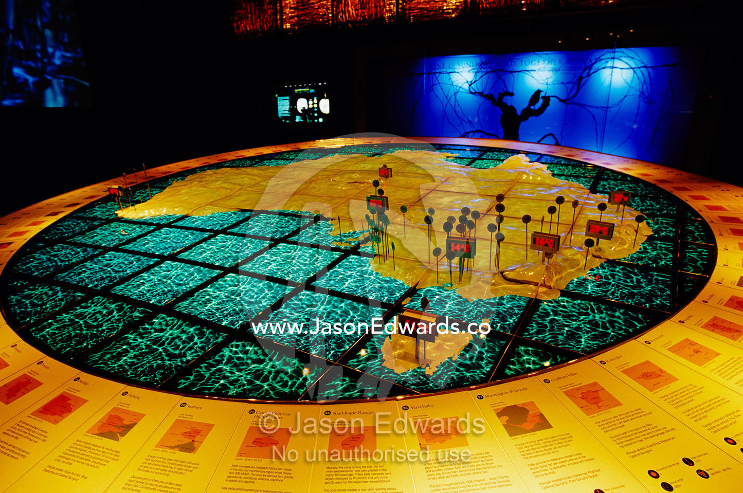 A climate diorama at the National Wine Center in Adelaide. National Wine Center, Adelaide, South Australia.