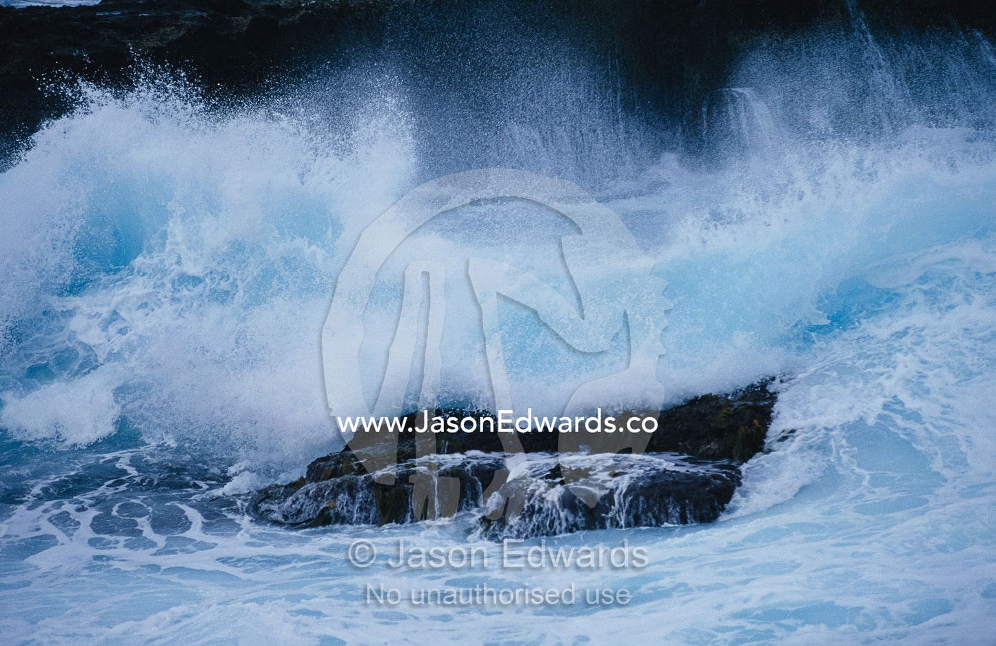 Storm waves crash on rocks at Green Cape in Ben Boyd National Park. New South Wales, Australia.