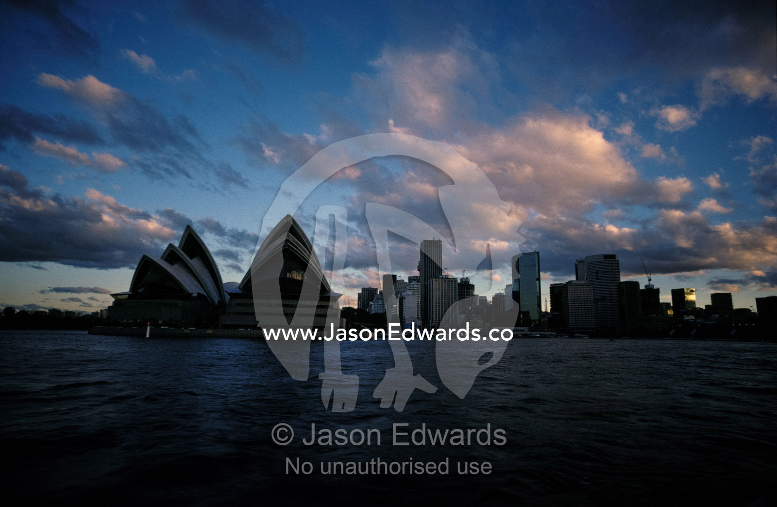 Sydney's famous opera house rests on the shore of Sydney Habour. Sydney Opera House, New South Wales, Australia.
