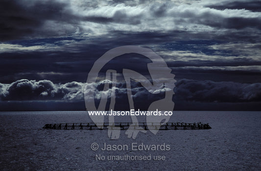 An Aquaculture pen farming endangered Southern Blue Fin Tuna. Boston Bay, Port Lincoln, South Australia.