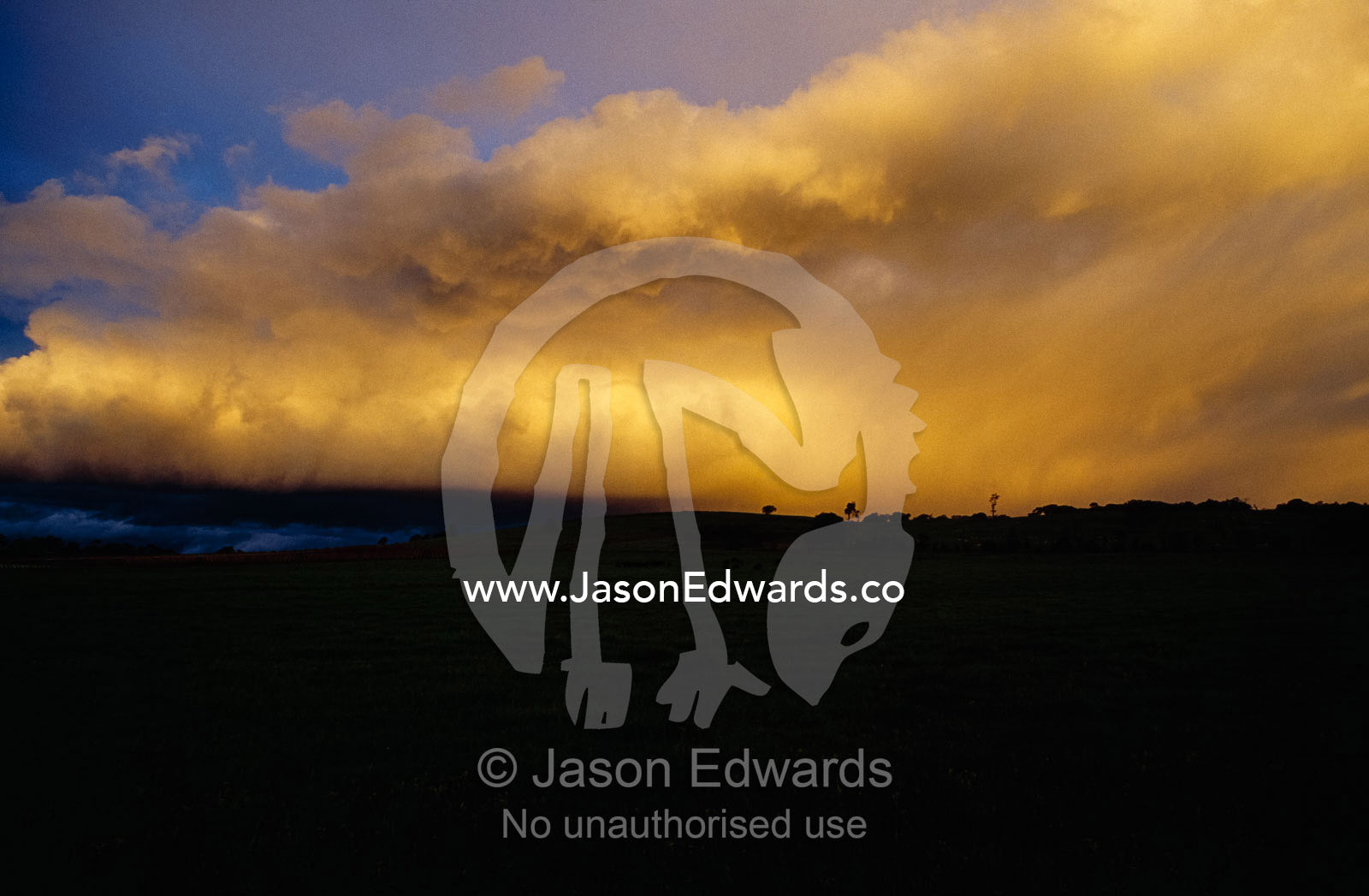 Thunderstorm clouds roll over farmland and vineyards. Yarra Valley, Victoria, Australia.