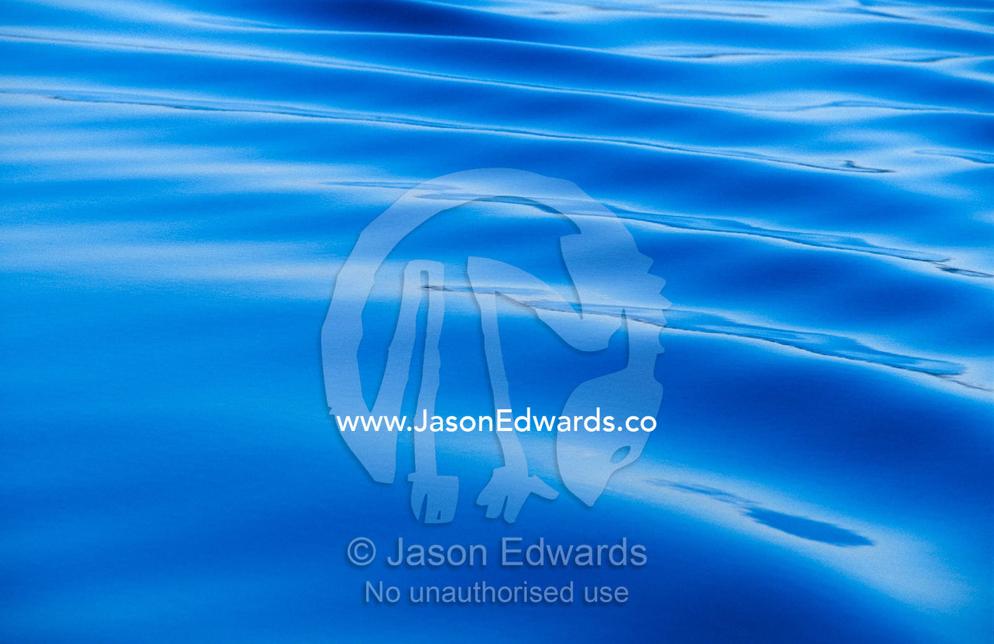 The ripples from a motor boat wake flow across a still lake surface. The Lakes National Park, Victoria, Australia.