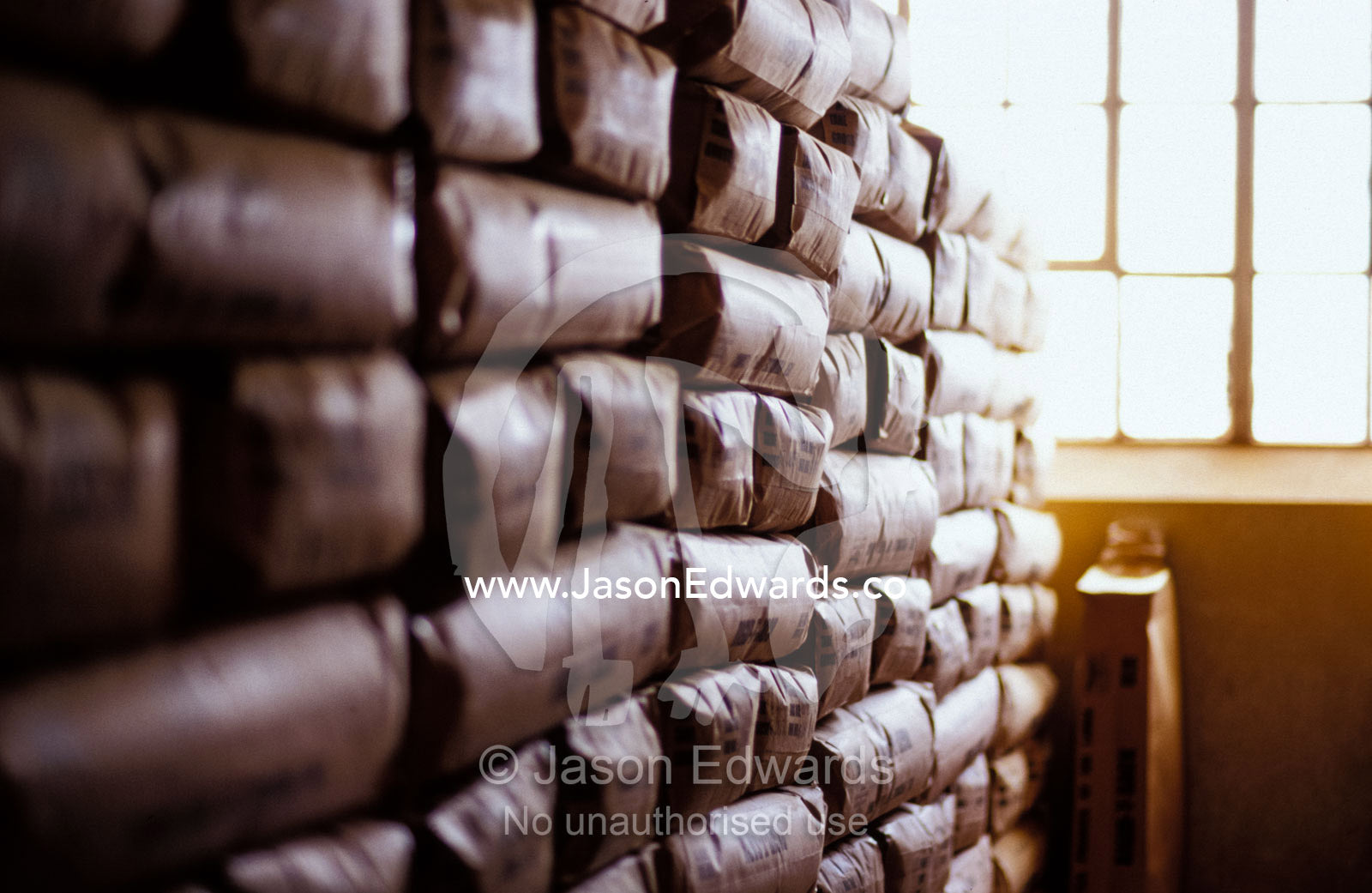 Satchels of tea awaiting shipping to overseas destinations. Nuwara Eliya, Sri Lanka.