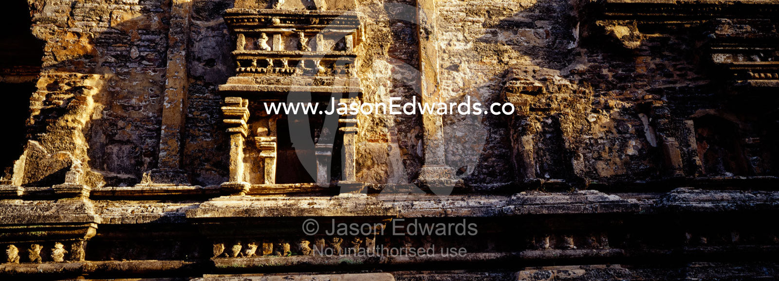 Detail of an intricate frieze in the Polonnaruwa Ancient City ruins. Polonnaruwa Ancient City, Sri Lanka.