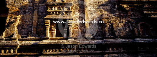 Detail of an intricate frieze in the Polonnaruwa Ancient City ruins. Polonnaruwa Ancient City, Sri Lanka.
