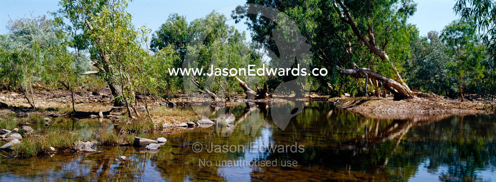 Clear, crocodile infested waters run through the Gulf of Carpentaria. Limmen National Park, Northern Territory, Australia.