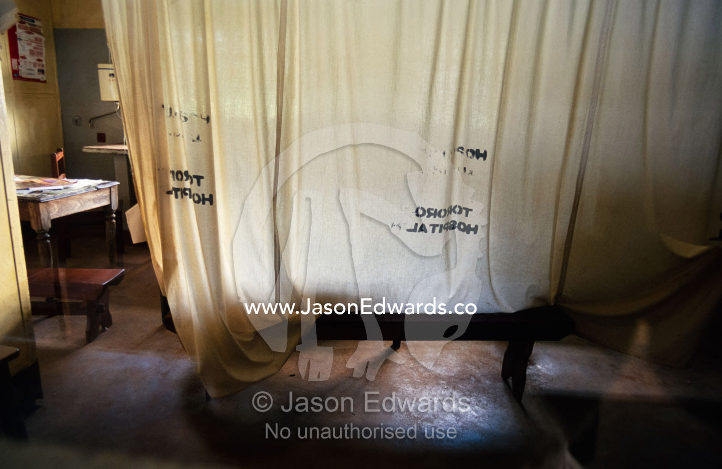 A barren HIV AIDS examination ward in a rural East African hospital. Tororo District Hospital, Uganda.