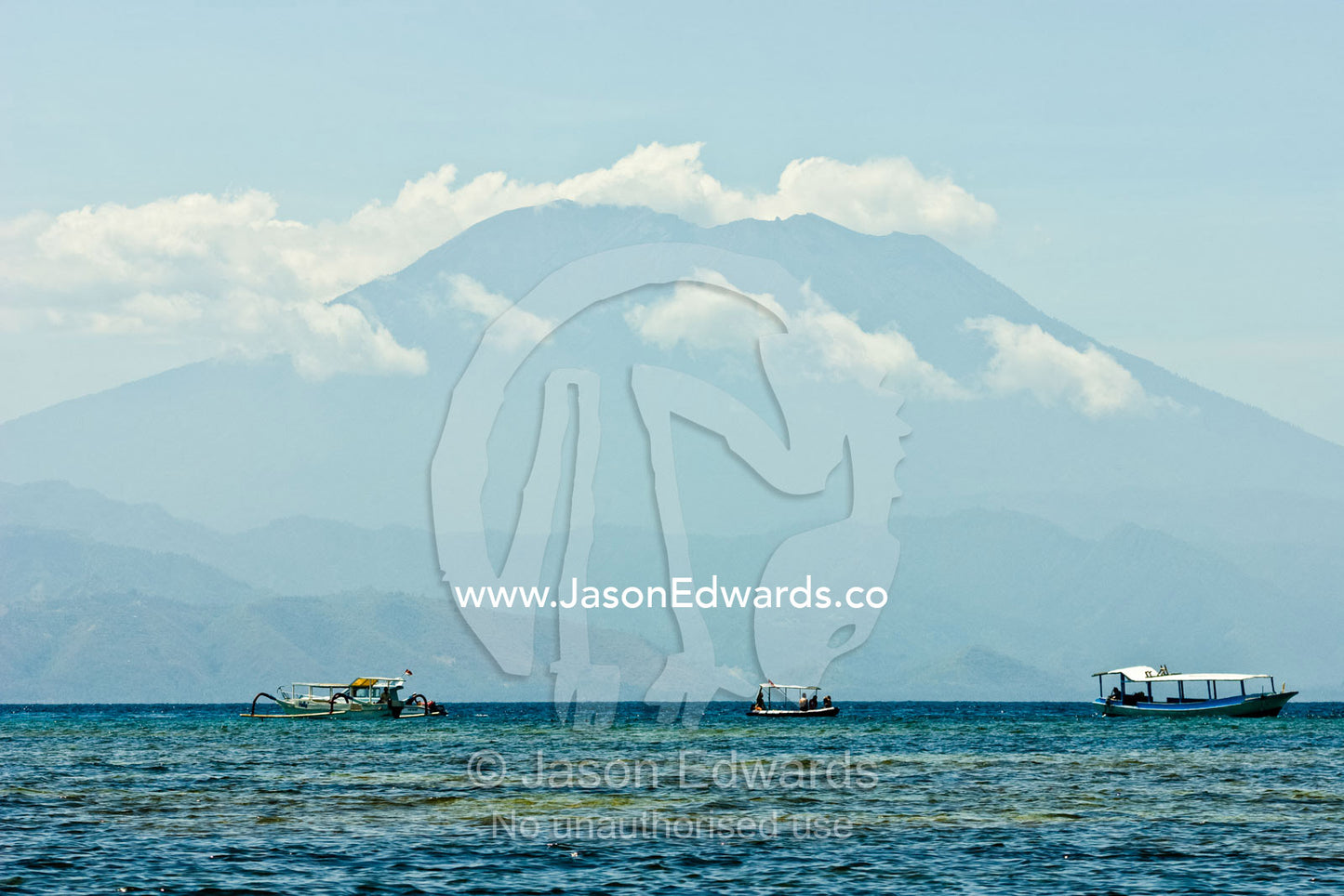 The cone of the stratovolcano Gunung Agung the highest point in Bali. Gunung Agung, Bali, Indonesia.