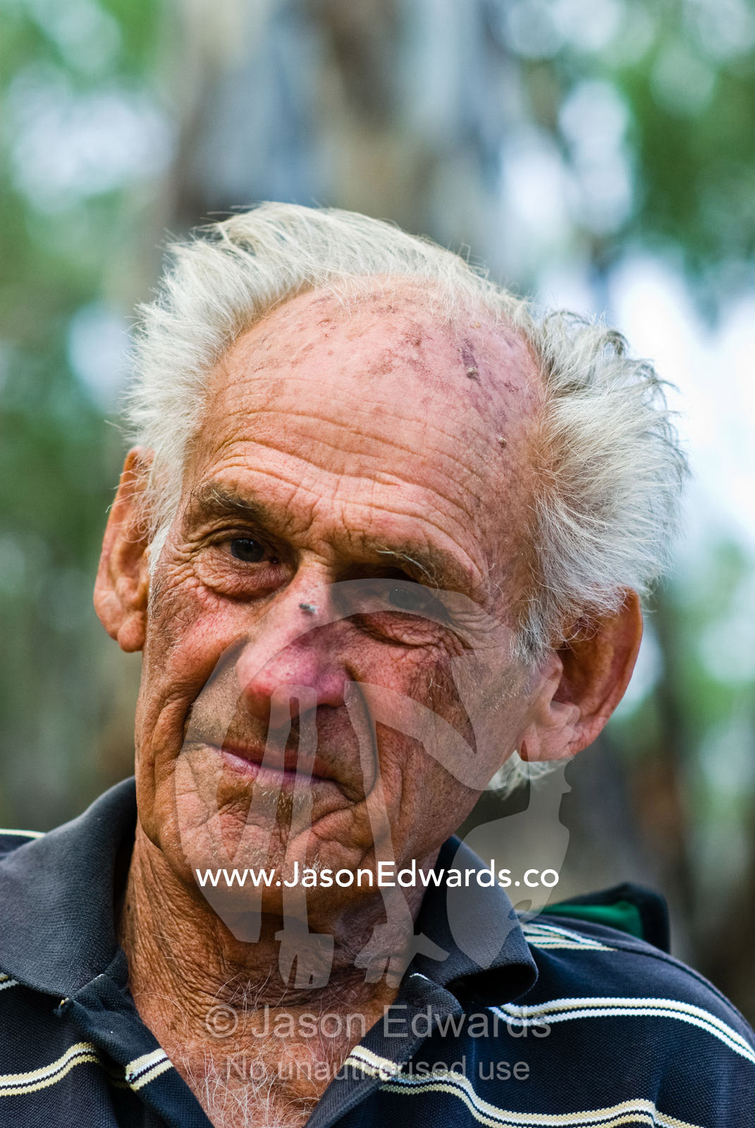 The weathered yet thoughtful face of a Murray Darling Basin farmer. Mundiwa  Station, Deniliquin, New South Wales, Australia.