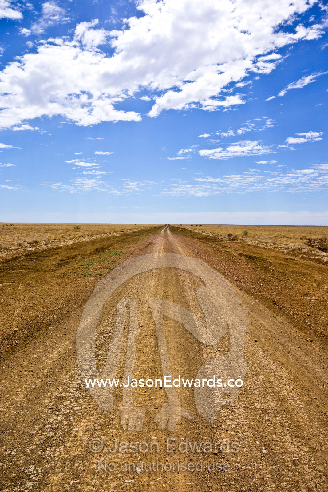A rough dirt track constitutes a major arterial road in the Outback. Hughenden Muttaburra Road, Queensland, Australia