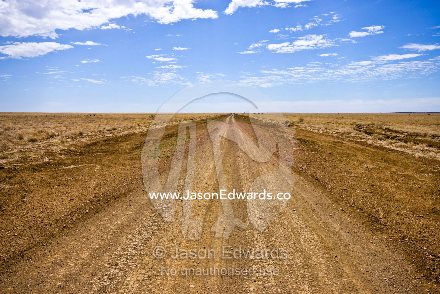 A rough dirt track constitutes a major arterial road in the Outback. Hughenden Muttaburra Road, Queensland, Australia