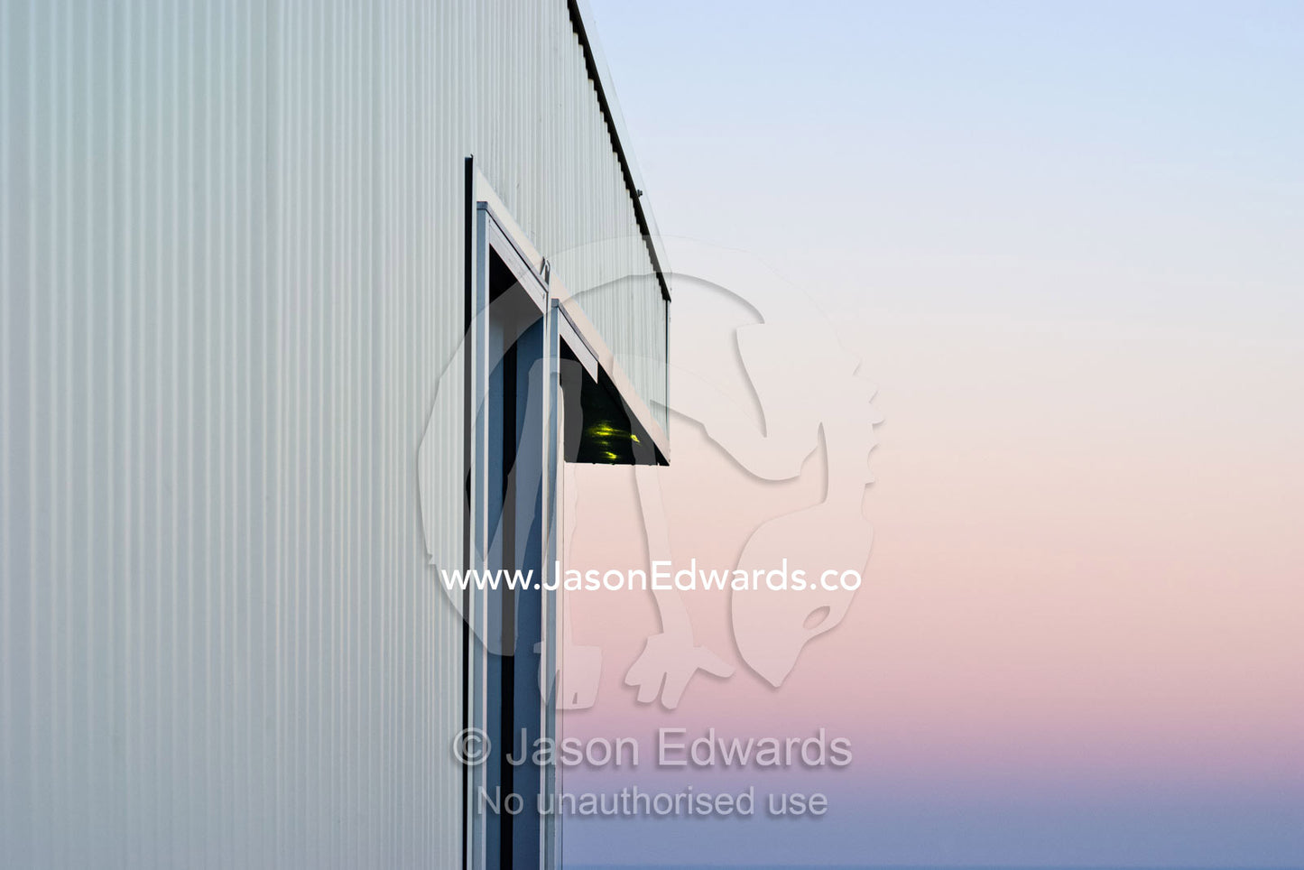 An architecturally designed wall and balcony made of corrugated steel. Ocean Grove, Victoria, Australia