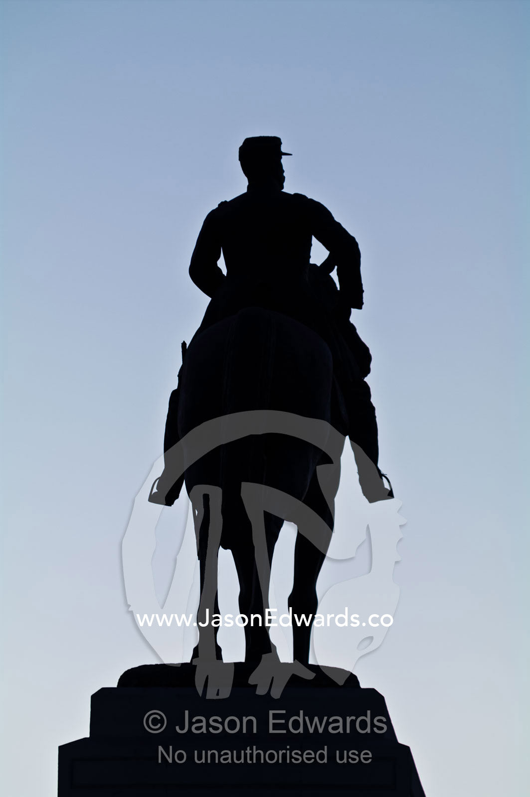 The statue of a national war hero proudly riding his horse. Plaza Italia, Providencia District, Santiago, Chile