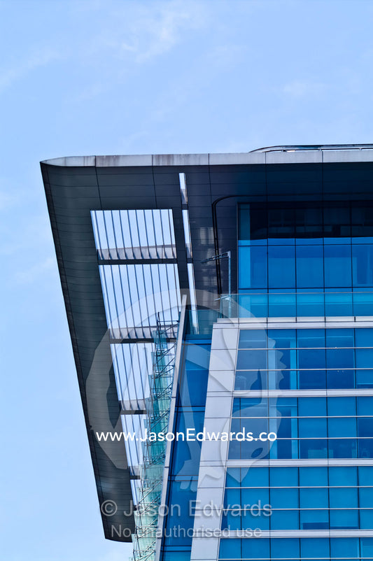 Modern glass and steel architecture in Santiago's business district. Santiago, Chile
