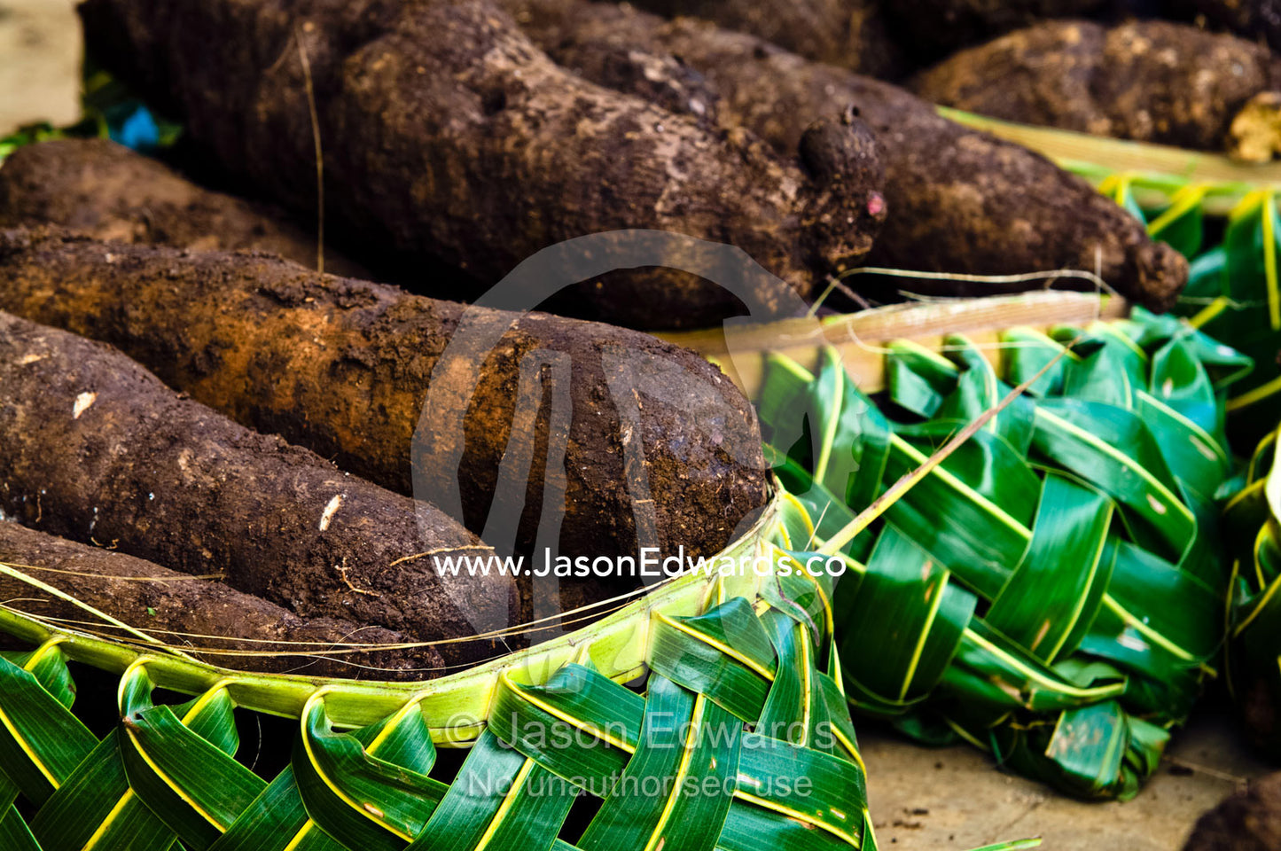 Taro roots are a staple part of the traditional Tongan islander diet. Utukalongalu Market, Port of Refuge, Neiafu, Vava'u Island Group, Pacific Ocean, Oceania, Kingdom of Tonga.