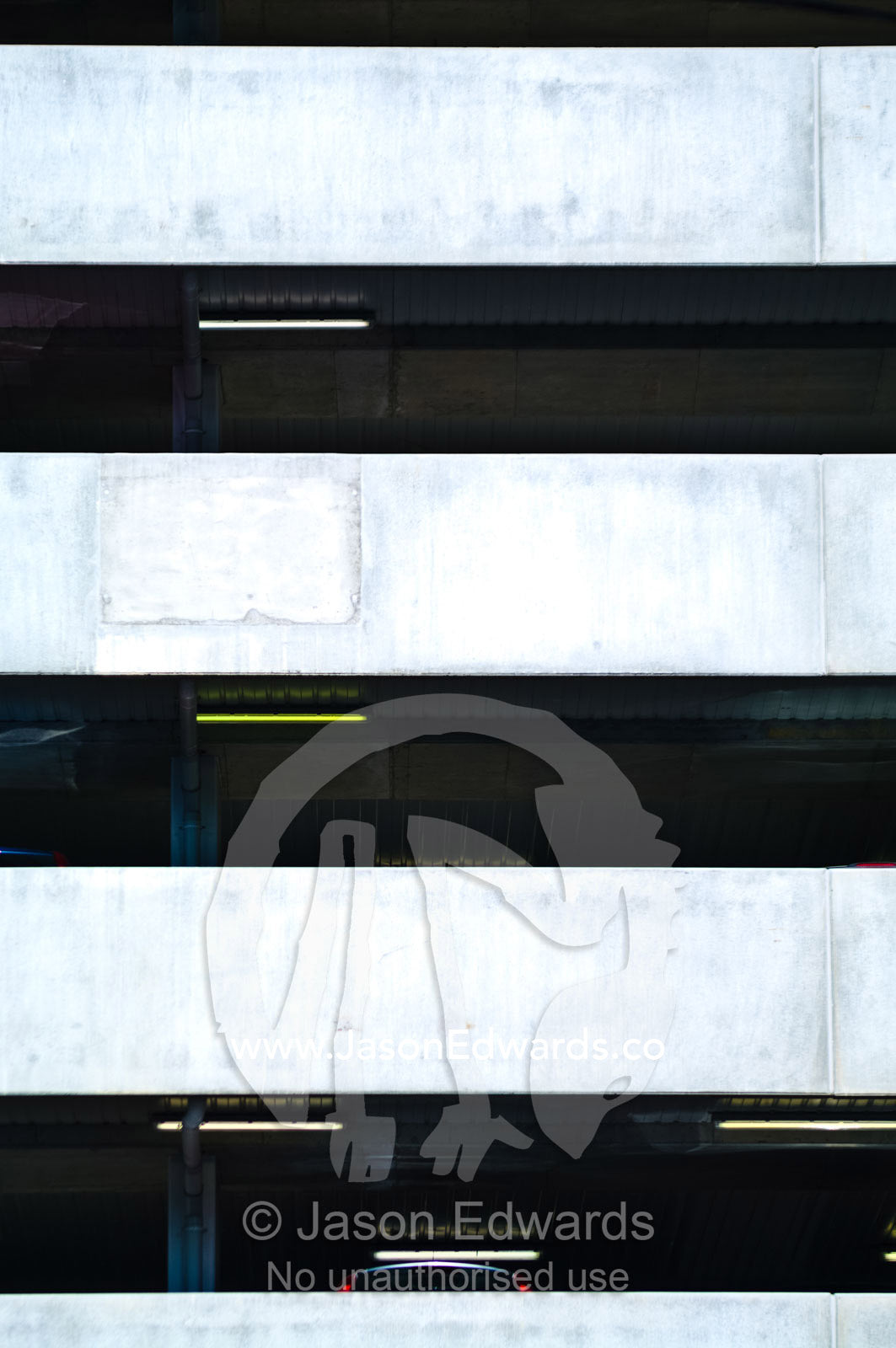 Concrete levels in an inner city high rise car park. East Melbourne, Melbourne, Victoria, Australia.