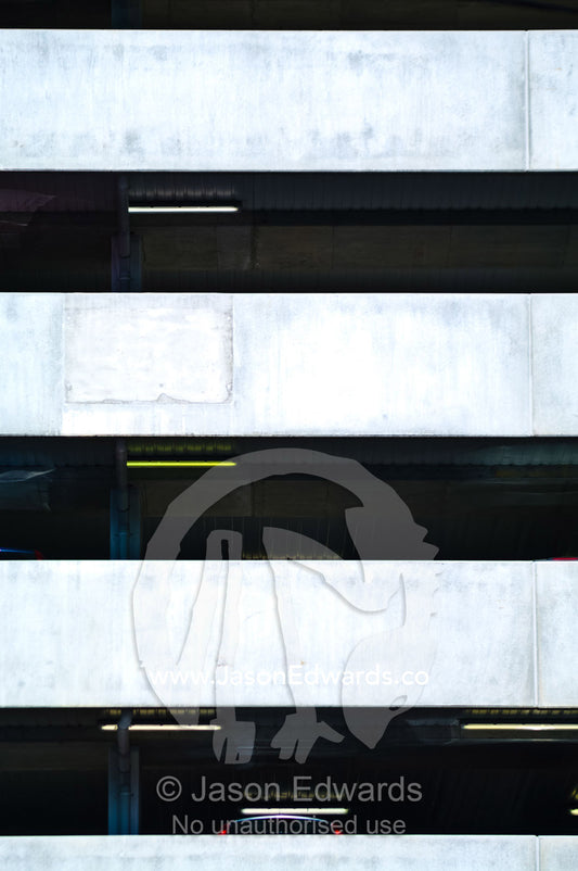 Concrete levels in an inner city high rise car park. East Melbourne, Melbourne, Victoria, Australia.