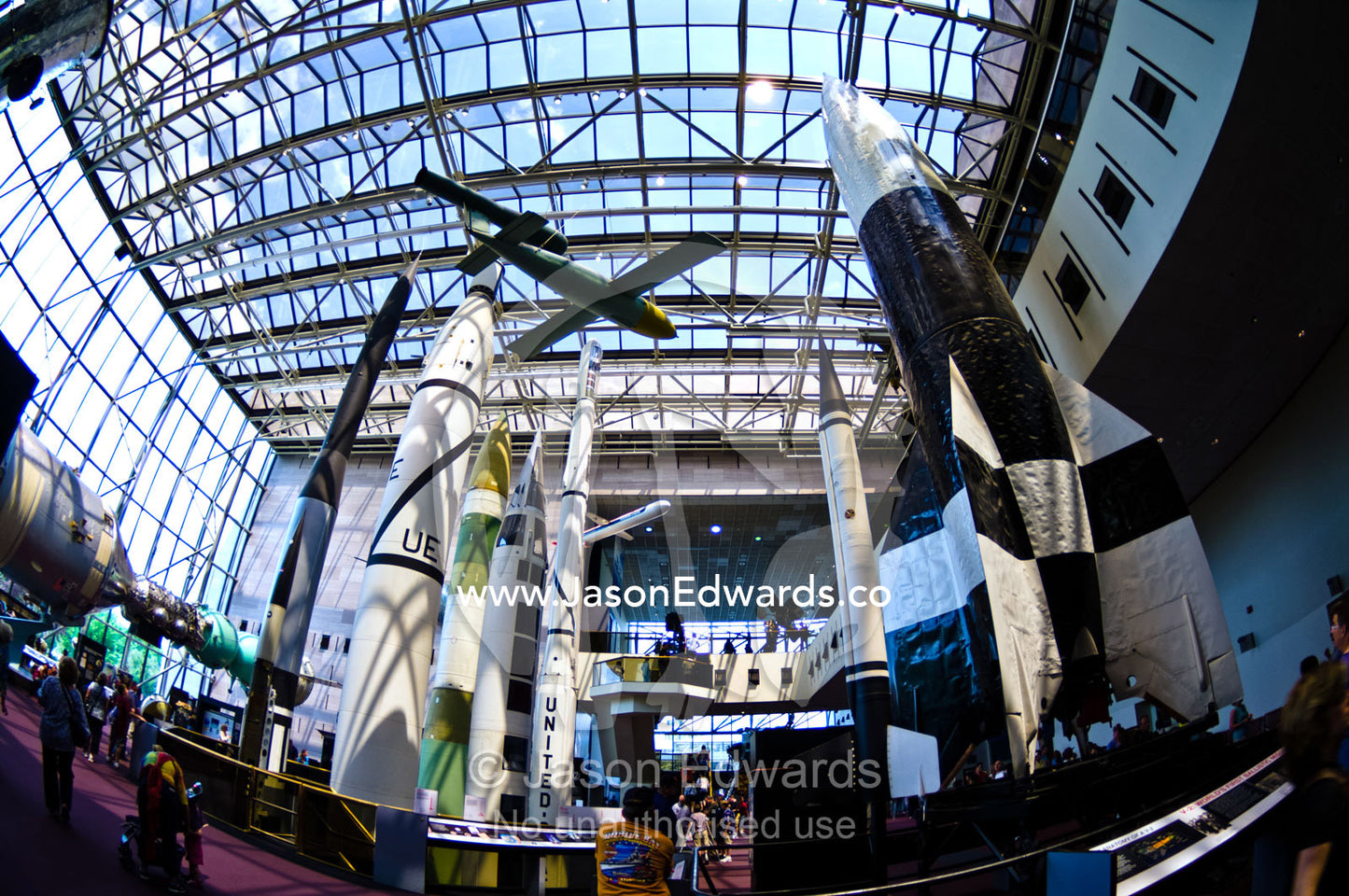Rockets and missiles from the U.S. and Soviet space race programs. National Air and Space Museum, Smithsonian Institution, Washington, District of Columbia, United States of America.
