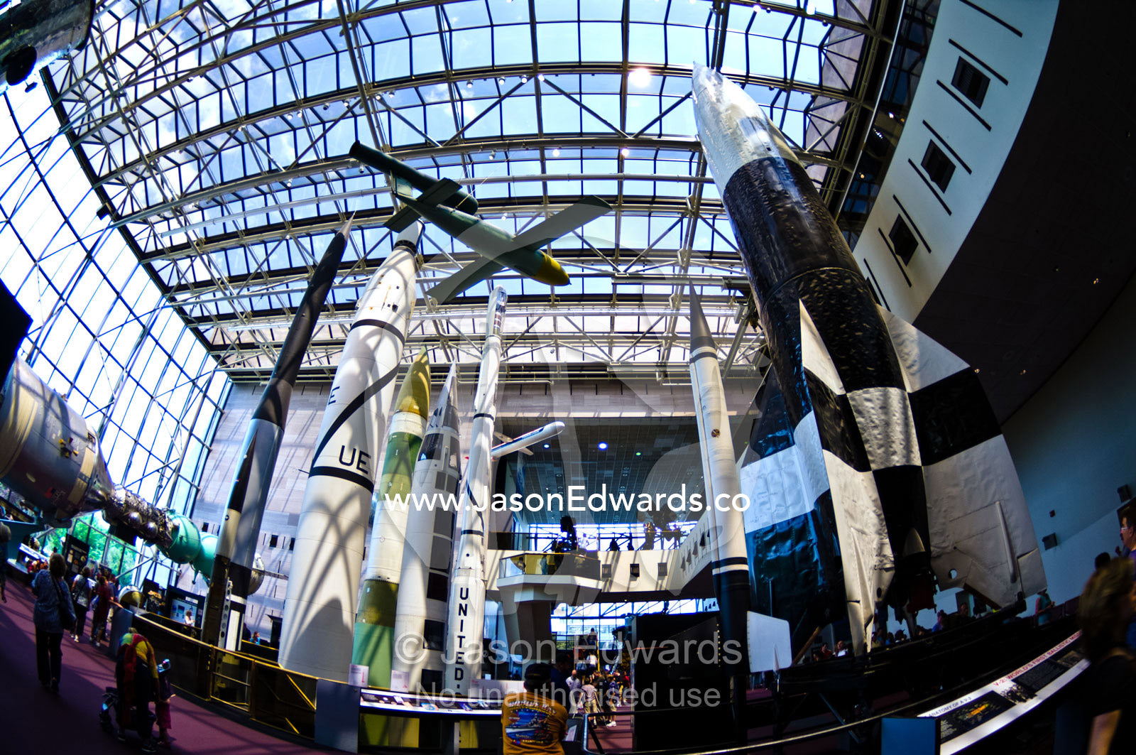 Rockets and missiles from the U.S. and Soviet space race programs. National Air and Space Museum, Smithsonian Institution, Washington, District of Columbia, United States of America.