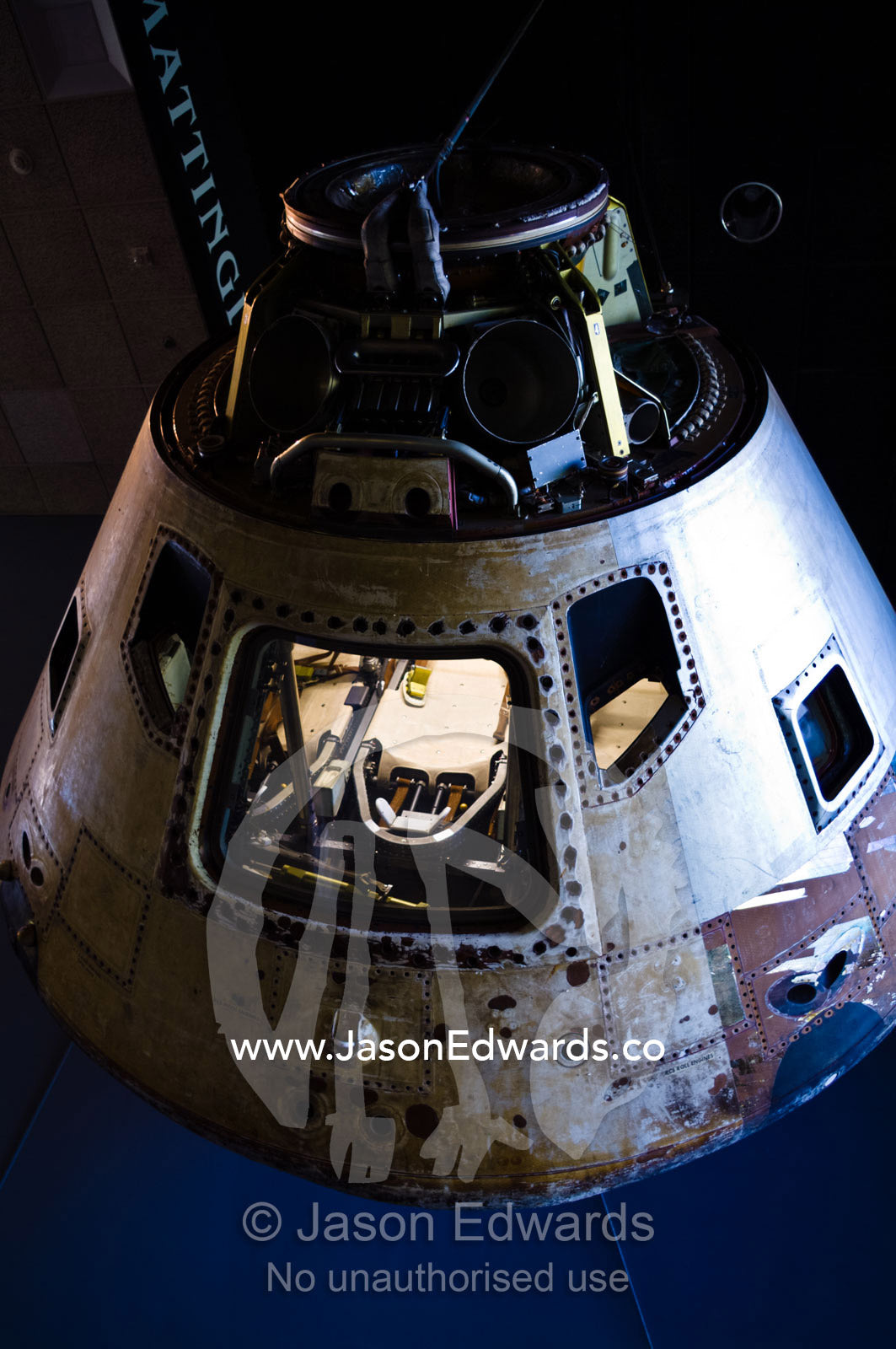 Skylab 4 Command Module, launched on November 16, 1973. National Air and Space Museum, Smithsonian Institution, Washington, District of Columbia, United States of America.