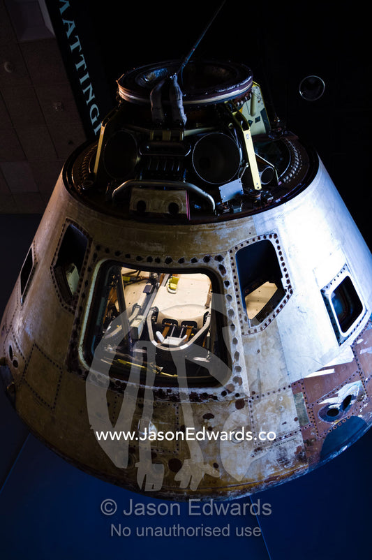 Skylab 4 Command Module, launched on November 16, 1973. National Air and Space Museum, Smithsonian Institution, Washington, District of Columbia, United States of America.