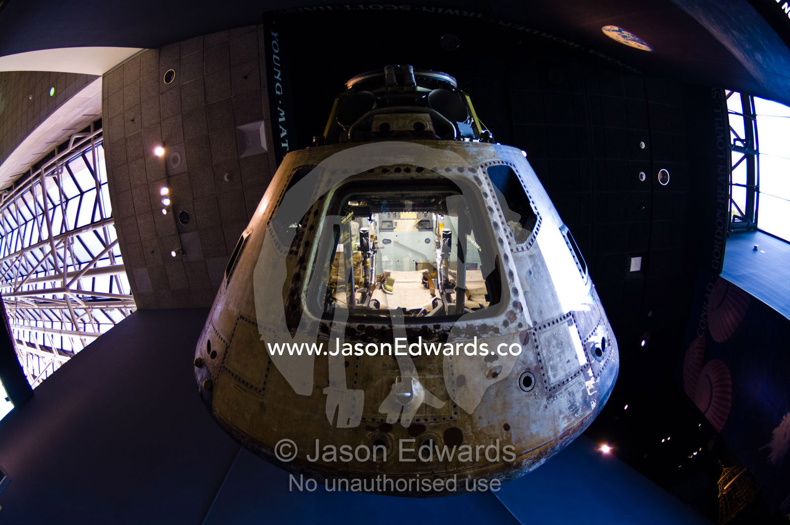 Skylab 4 Command Module, launched on November 16, 1973. National Air and Space Museum, Smithsonian Institution, Washington,  District of Columbia, United States of America.