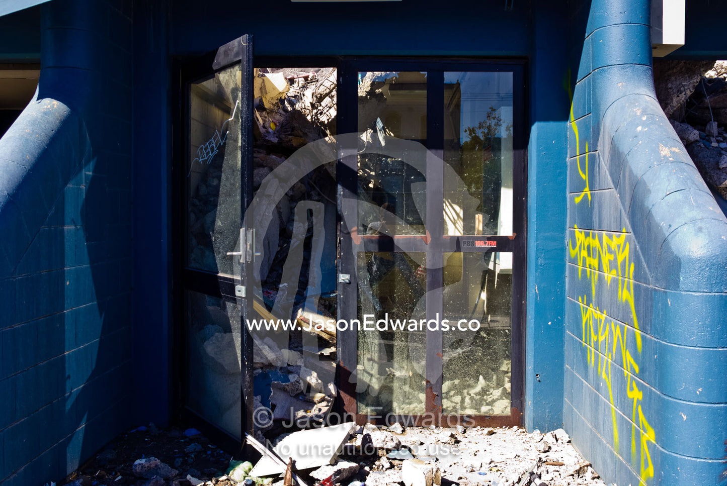 Demolition of a low rise apartment complex for low income tenants. Carlton North, Melbourne, Victoria, Australia.