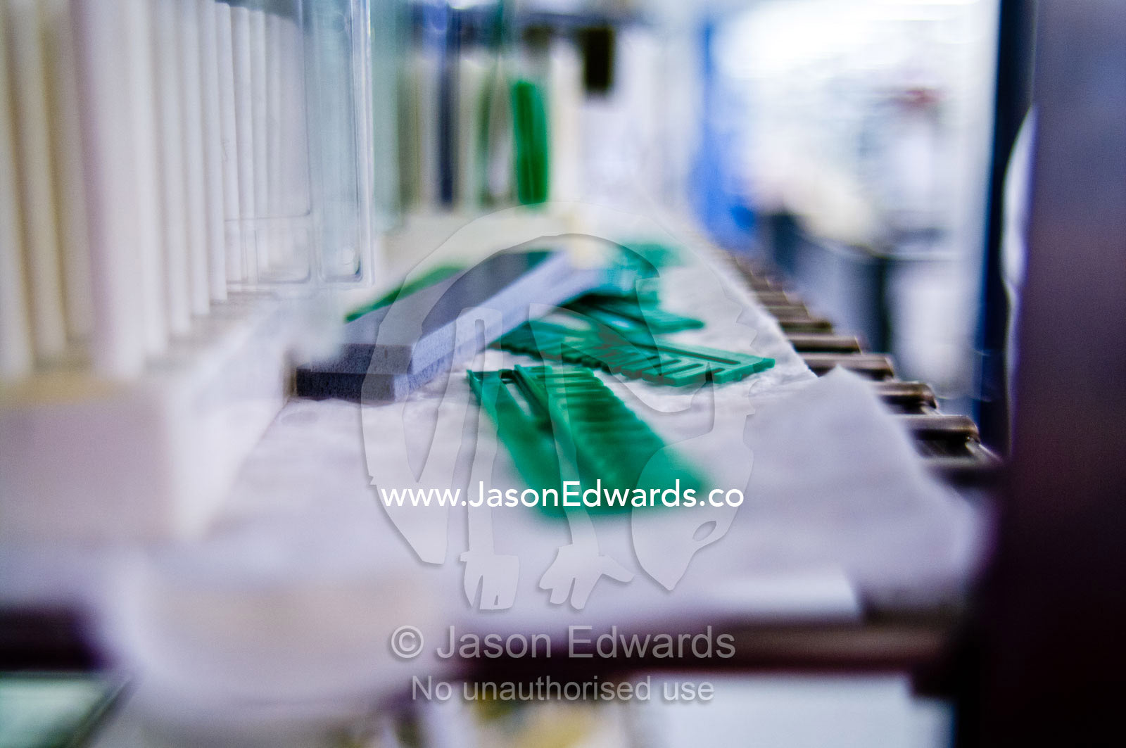 Components used for running polyacrylamide gel electrophoresis. University of Melbourne, Parkville, Melbourne, Victoria, Australia.