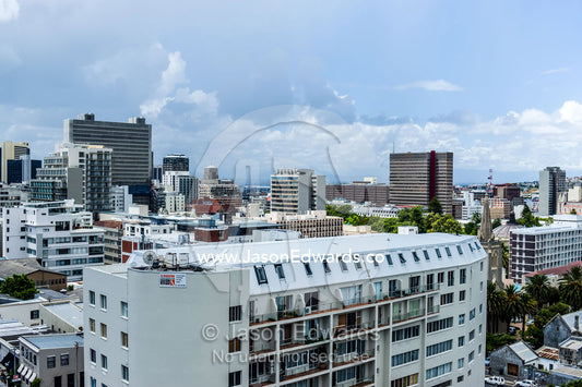 Commercial offices and apartment complexes in downtown Cape Town. Cape Town, Cape Peninsula, Western Cape, South Africa.