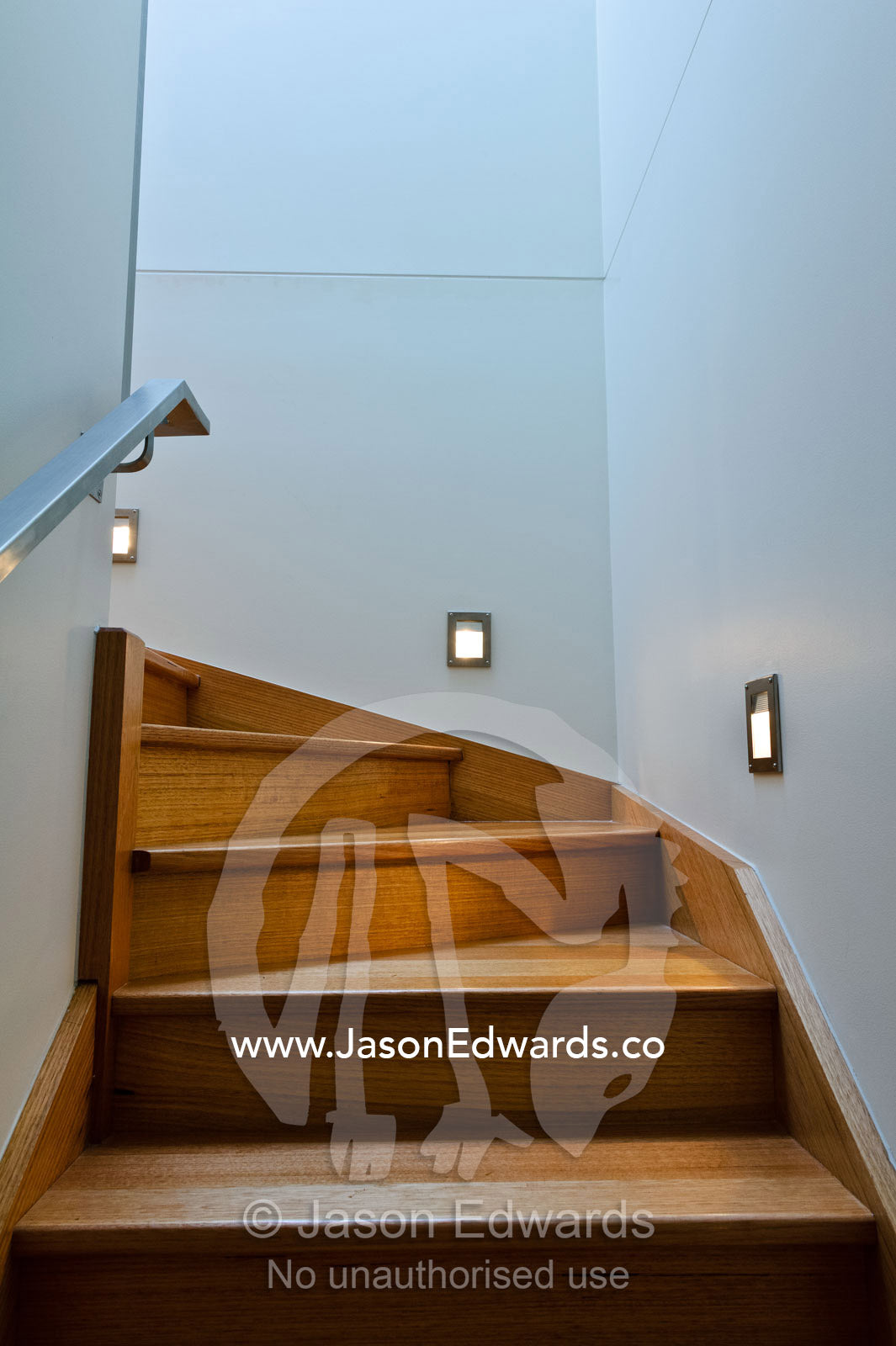 A stairwell in an inner city warehouse converted into a townhouse. North Melbourne, Melbourne, Victoria, Australia.
