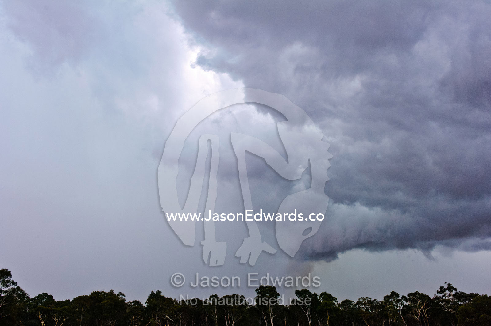 During thunder storms lightning can start fires in eucalyptus forests. Bendigo, Elphinstone, Victoria, Australia.