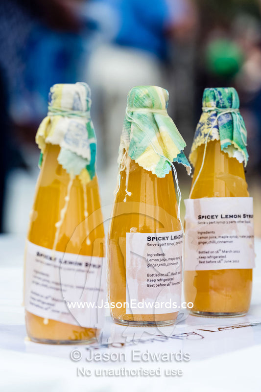 Homemade lemonade for sale at a school fete fundraiser stall. Carlton North, Melbourne, Victoria, Australia.