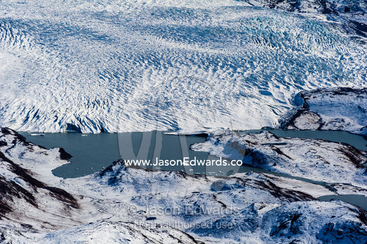 An ice-marginal lake adjacent to the Greenland Ice Sheet. Russell Glacier, Greenland Ice Sheet, Qeqqata Municipality, Kangerlussuaq, Greenland.