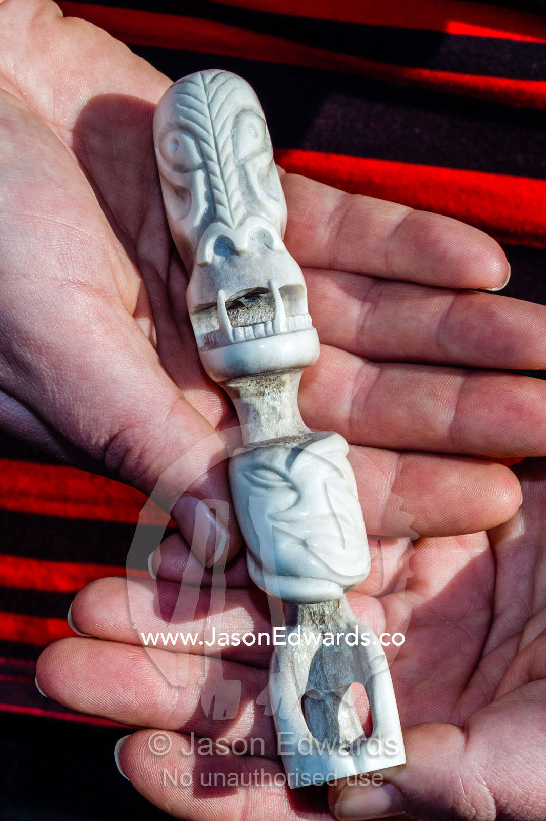 A tupilak carving from a caribou antler is used to summon a spirit to fight an enemy. Carlton North, Melbourne, Victoria, Australia.