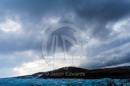 An Autumn storm descends over the Greenland Ice Sheet. Russell Glacier, Greenland Ice Sheet, Qeqqata Municipality, Kangerlussuaq, Greenland.