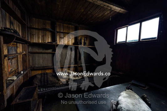 The private sleeping quarters of Antarctic explorer Robert Falcon Scott in his hut. Scott's Hut, Cape Evans, Ross Island, Antarctica