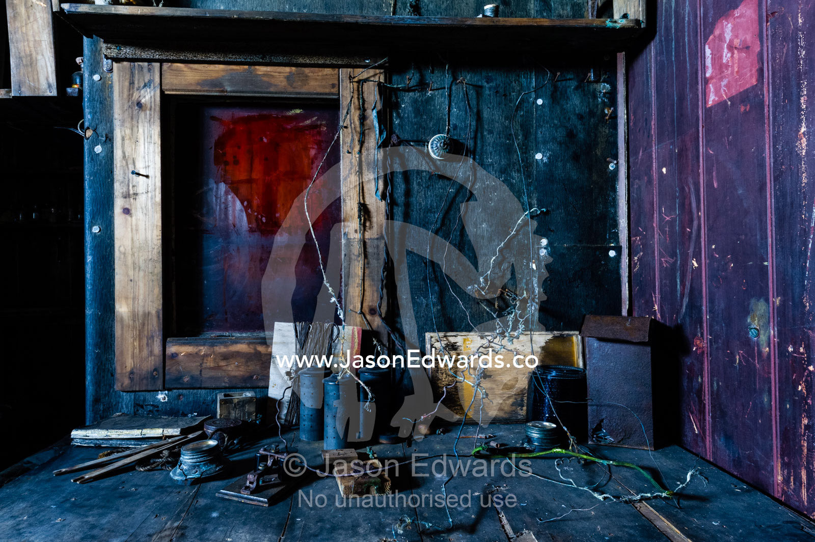 A radio and research station in Antarctic explorer Robert Falcon Scott's hut. Scott's Hut, Cape Evans, Ross Island, Antarctica.
