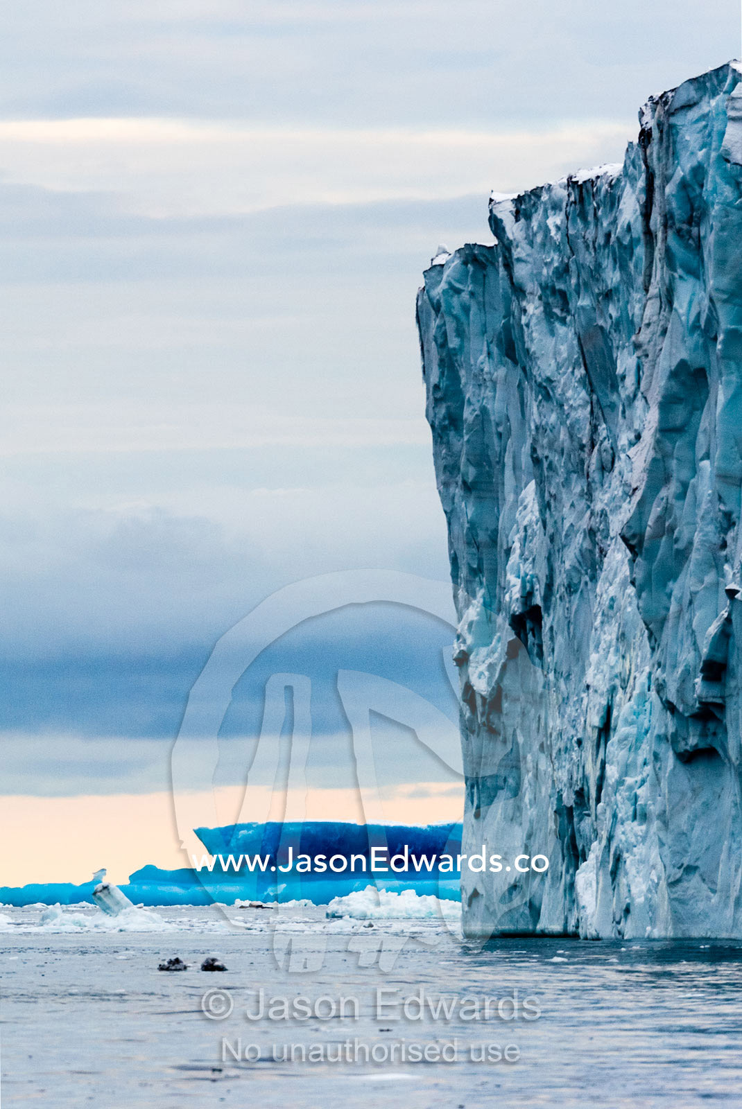 The tortured ice of the fracture zone of a glacier tongue in Antarctica. Cape Bird Ice Cap, Adelie Glacier, Cape Bird, Ross Island, Antarctica.